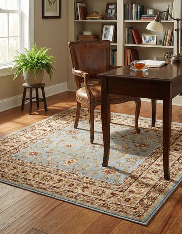 Light Blue Aditi Square Rug