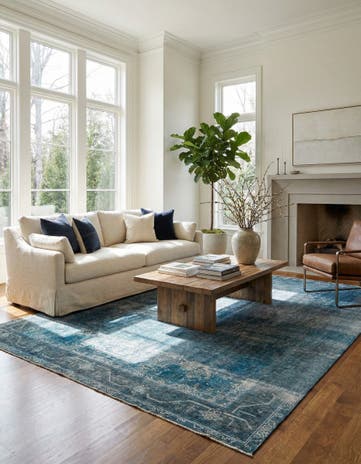 9' 3 x 12' 8 Hand Knotted Ultra Vintage Persian Wool Rug