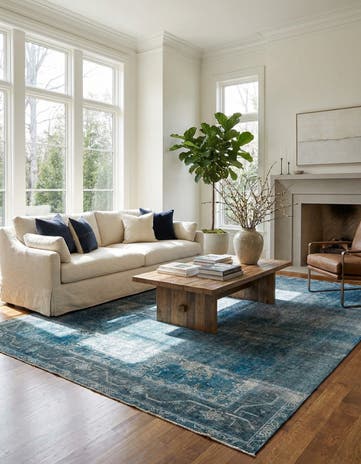 9' 3 x 12' 8 Hand Knotted Ultra Vintage Persian Wool Rug