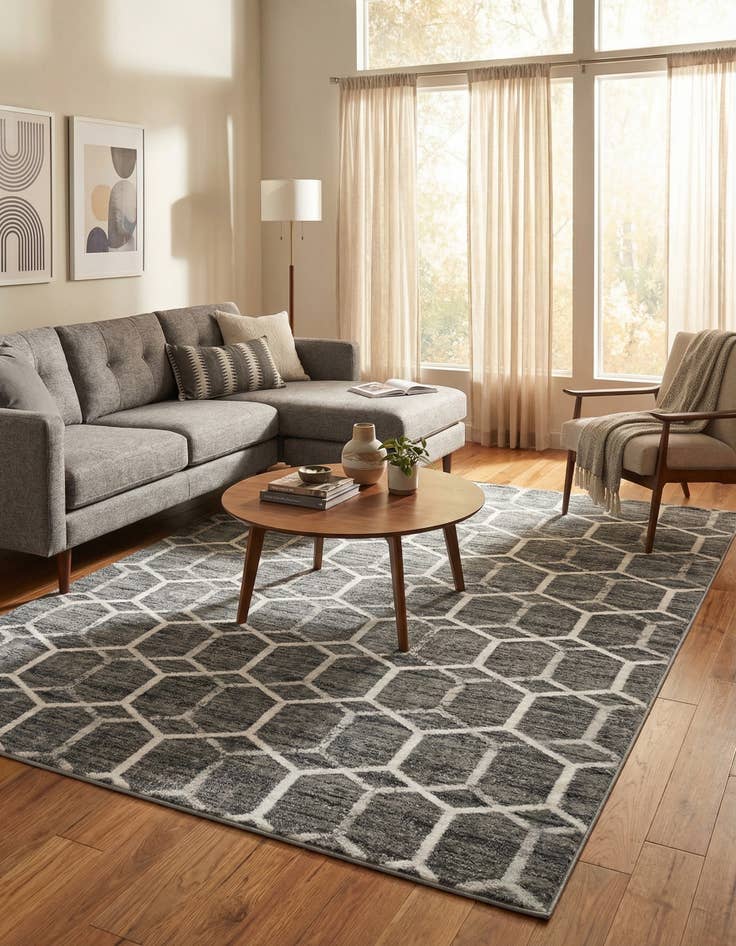 Detail image of 6' x 9' Lattice Trellis Rug