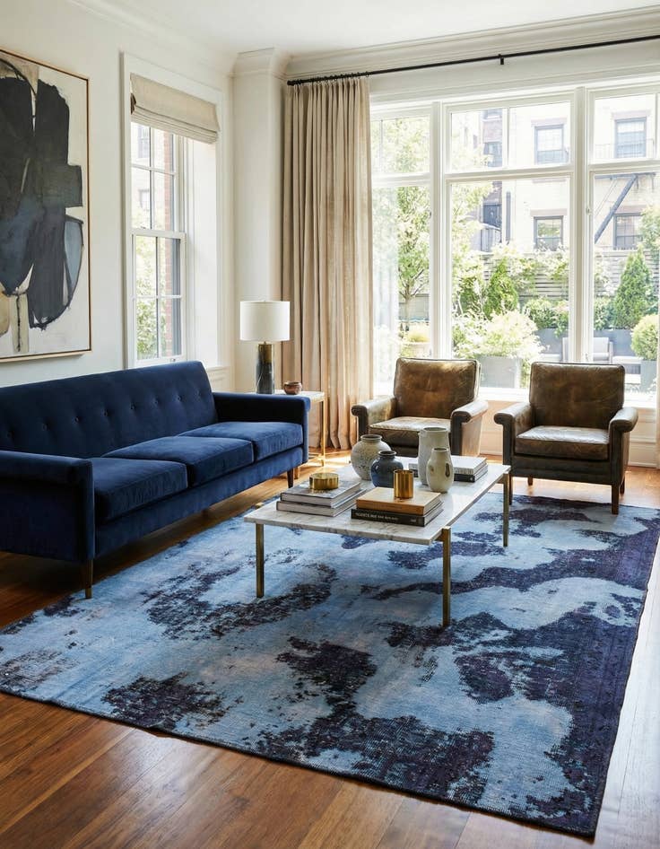 Detail image of 5' 5 x 7' 7  Hand Knotted Ultra Vintage Persian Wool Rug