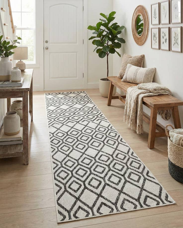 Detail image of 2' x 8' Easy-Clean Jill Zarin Turks and Caicos Indoor / Outdoor Runner Rug