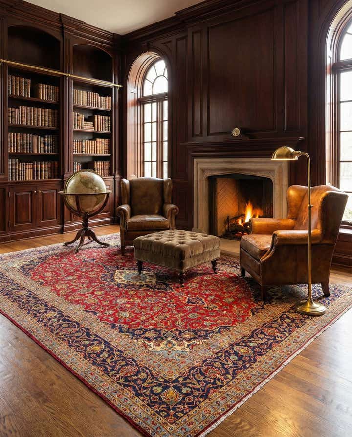 9' 9 x 13' 11 Kashan Rug