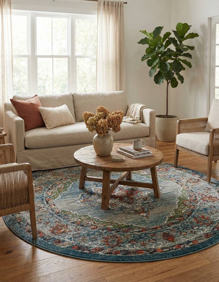 Detail image of  6' x 6' Isabella Round Rug