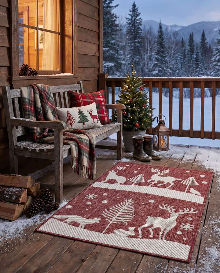 2' x 3' Easy-Clean Holiday Indoor / Outdoor Rug