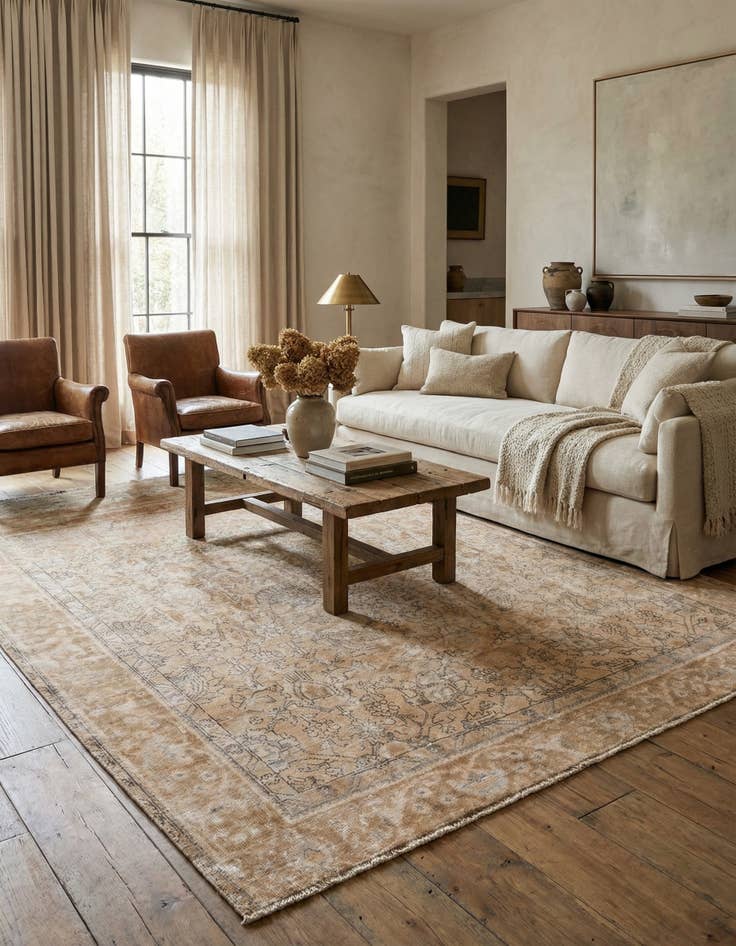 Detail image of  8' 3 x 10' 10  Hand Knotted Ultra Vintage Persian Wool Rug