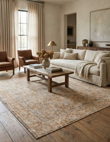 8' 3 x 10' 10 Hand Knotted Ultra Vintage Persian Wool Rug