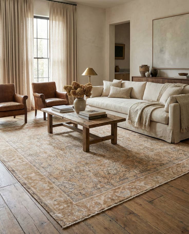 Detail image of 8' 3 x 10' 10 Hand Knotted Ultra Vintage Persian Wool Rug