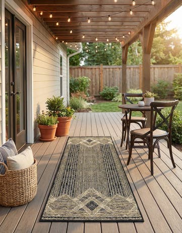 2' x 6' Easy-Clean Modern Indoor / Outdoor Runner Rug