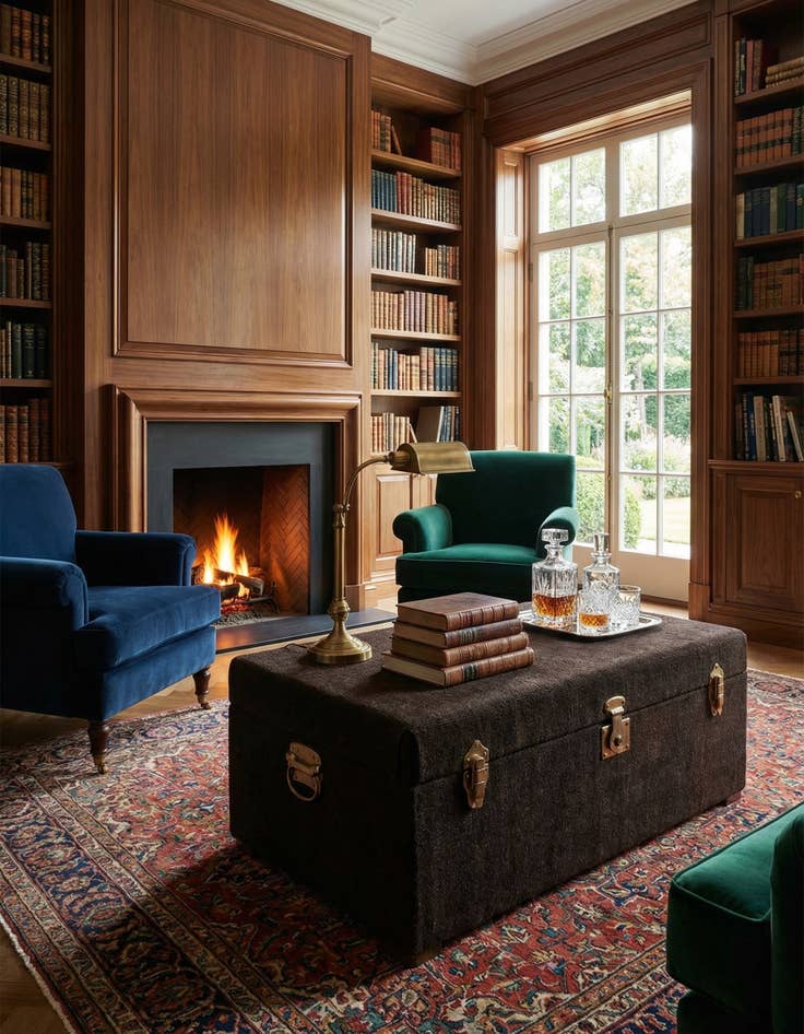 Detail image of  1' 7 x 3'  Hand Knotted Furniture Trunk