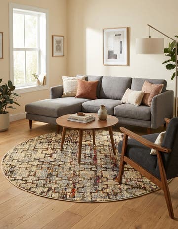 5' 3 x 5' 3 Saturn Round Rug