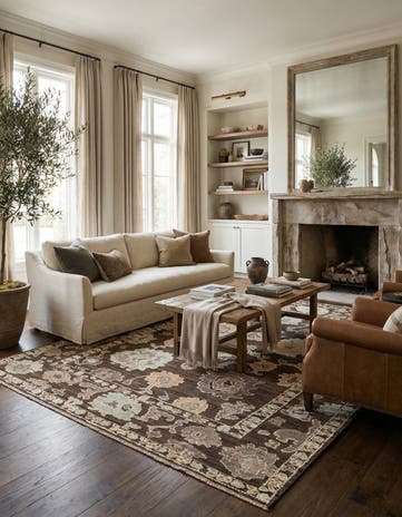 10' 3 x 14' 4 Hand Knotted Oushak Wool Rug
