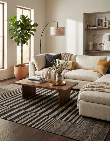 6' x 7' 7 Hand Woven Kilim Modern Wool Rug