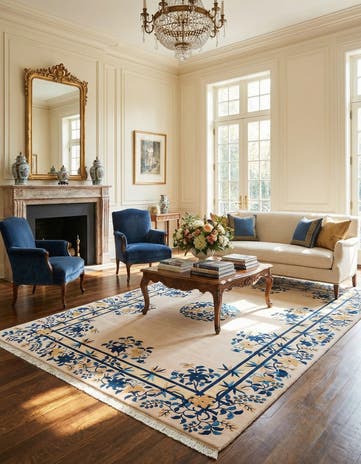 6' 2 x 9' 2 Hand Knotted Darya Wool Rug