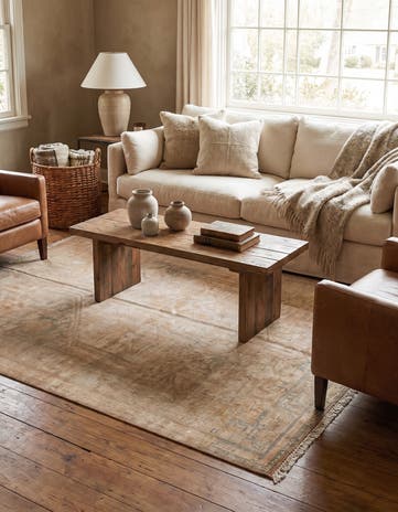 4' 3 x 6' 2 Hand Knotted Ultra Vintage Persian Wool Rug
