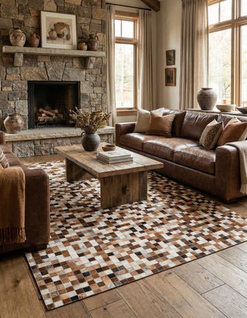 5' 2 x 7' 11 Cowhide Stocks Rug
