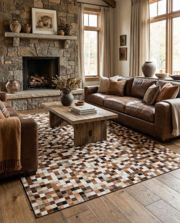 5' 2 x 7' 11 Cowhide Stocks Rug