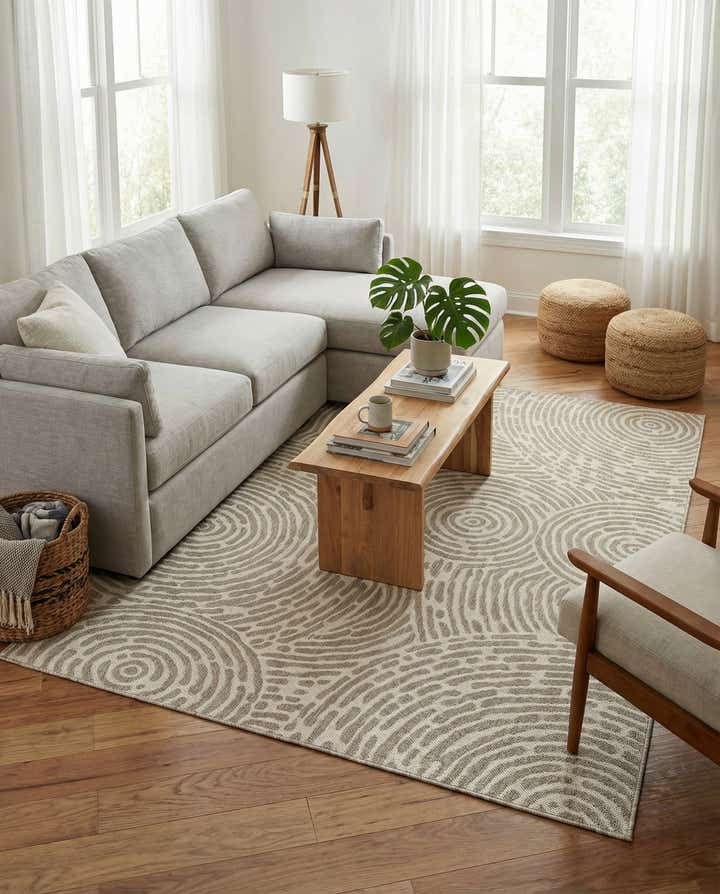 5' 3 x 8' Easy-Clean Modern Indoor / Outdoor Rug