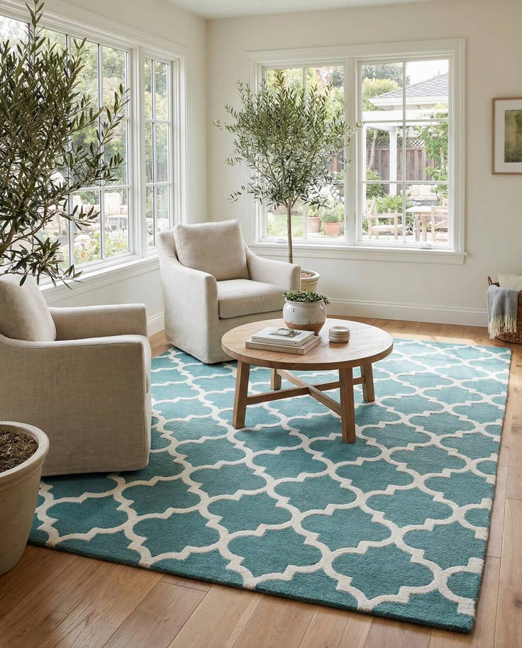 Detail image of 5' 2 x 8' 1 Luna Wool Rug