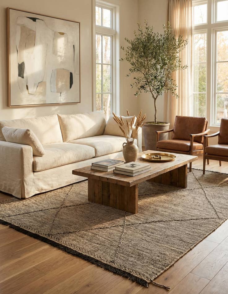 Detail image of 5' 11 x 7' 7  Hand Knotted Moroccan Wool Rug