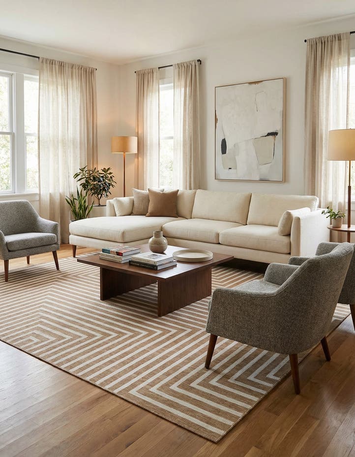 10' x 14' Easy-Clean Modern Indoor / Outdoor...