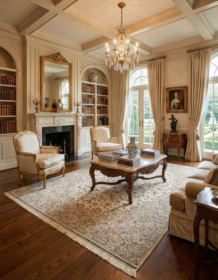 Detail image of 6' 6 x 9' 10 Ghom Silk Rug