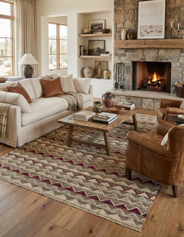 6' 5 x 10' 2 Hand Knotted Darya Wool Rug