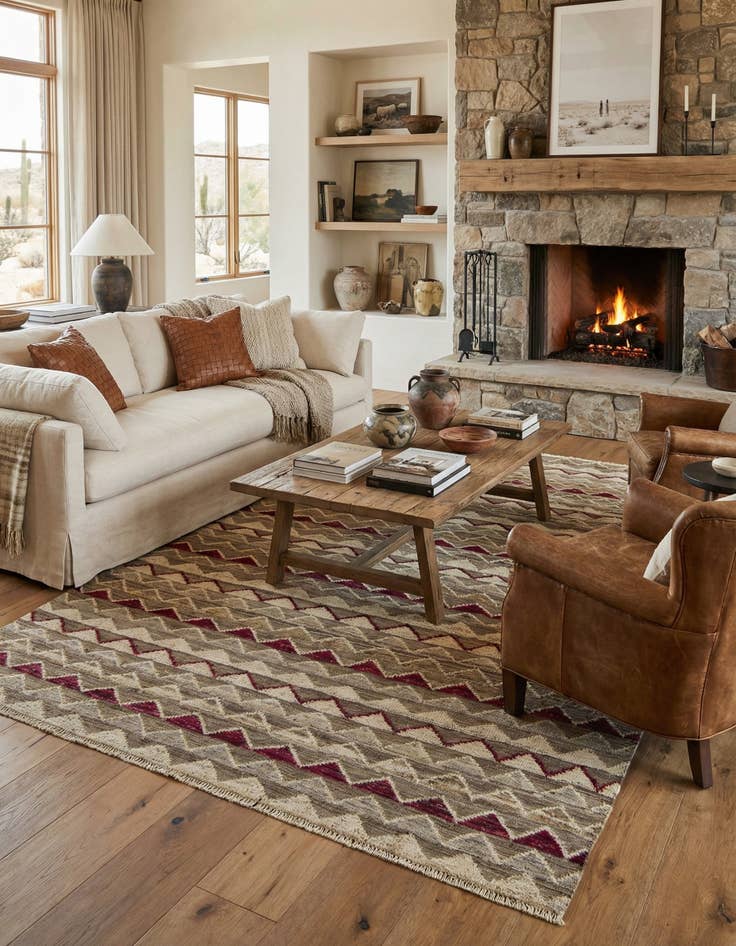 Detail image of 6' 5 x 10' 2  Hand Knotted Darya Wool Rug