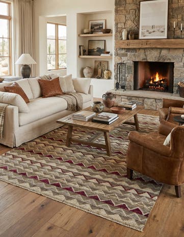 6' 5 x 10' 2 Hand Knotted Darya Wool Rug