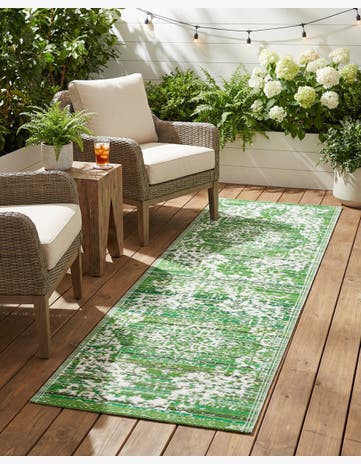 2' x 6' Easy-Clean Vista Breeze Indoor / Outdoor Runner Rug