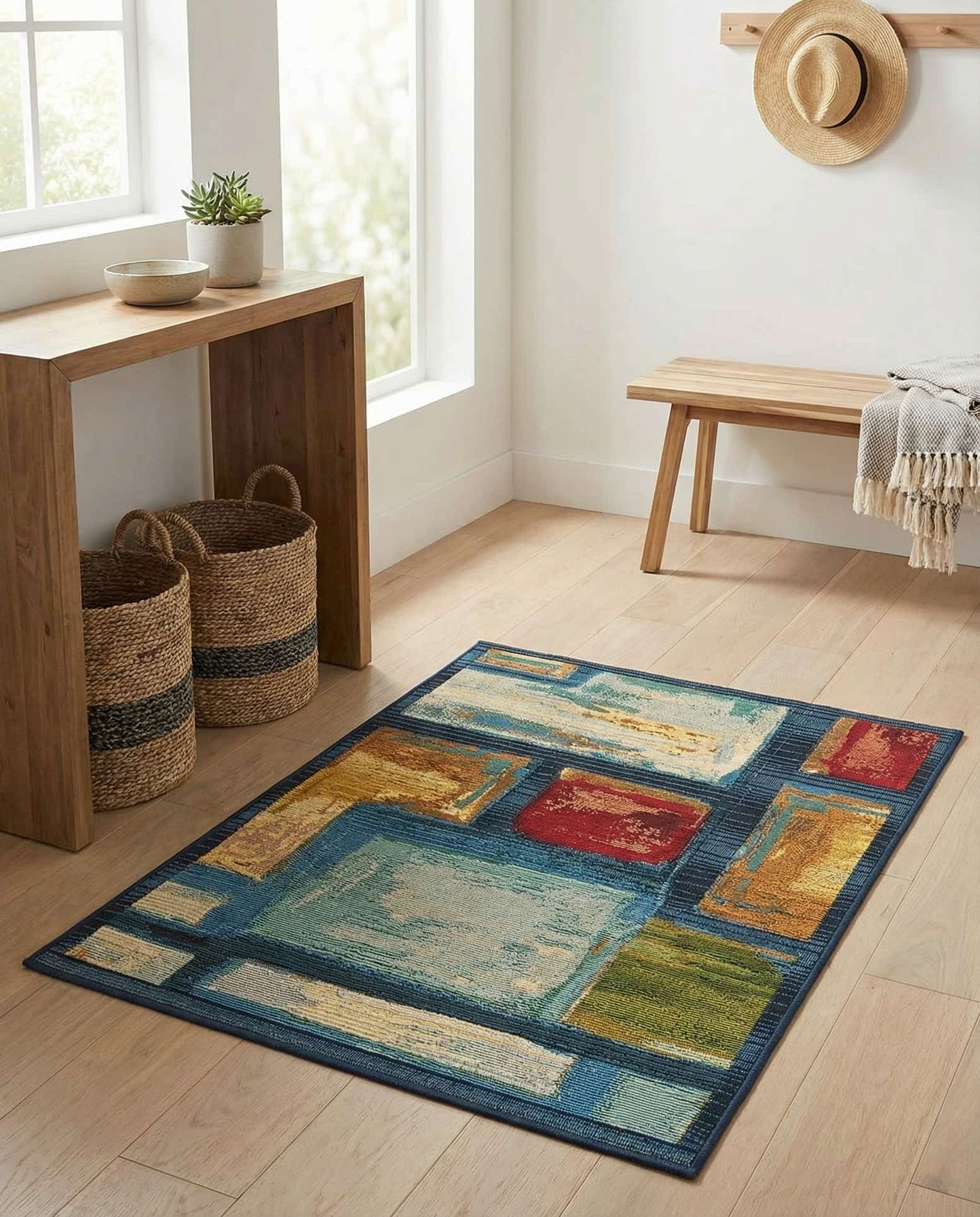 2' 2 x 3' Easy-Clean Modern Indoor / Outdoor Rug