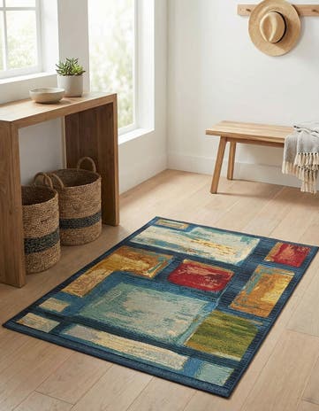2' 2 x 3' Easy-Clean Modern Indoor / Outdoor Rug