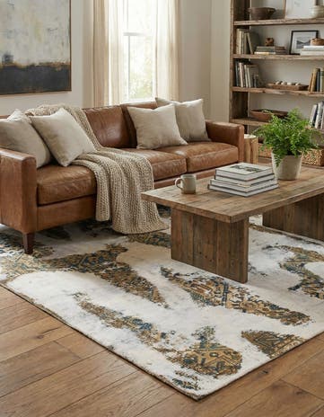 6' 5 x 9' 5 Hand Knotted Ultra Vintage Persian Wool Rug