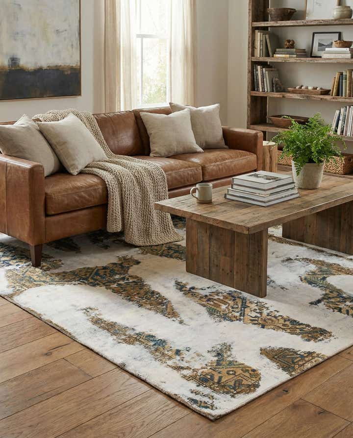 6' 5 x 9' 5 Hand Knotted Ultra Vintage Persian Wool Rug