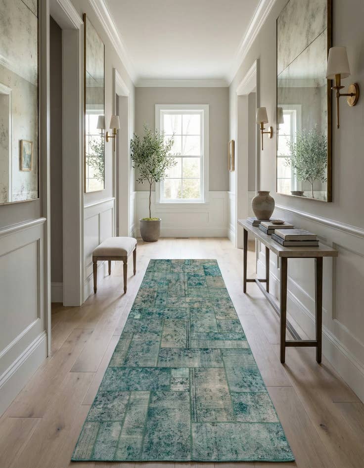 Detail image of 5' x 14' 11  Hand Knotted Ultra Vintage Persian Wool Runner Rug