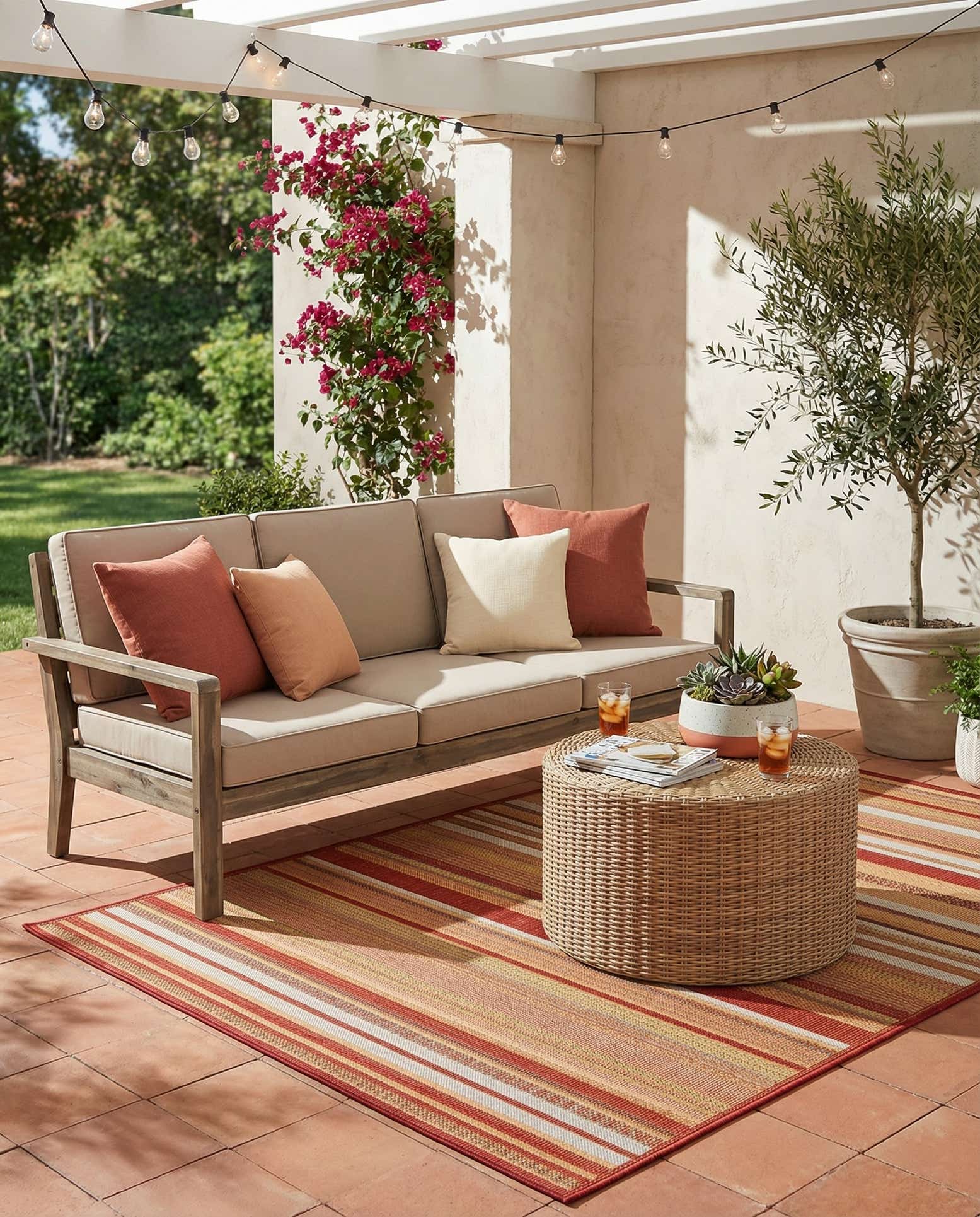 5' 3 x 7' 7 Easy-Clean Baja Indoor / Outdoor Rug