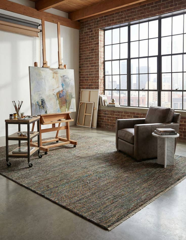 Detail image of 8' 11 x 12' 2 Agra Wool Rug