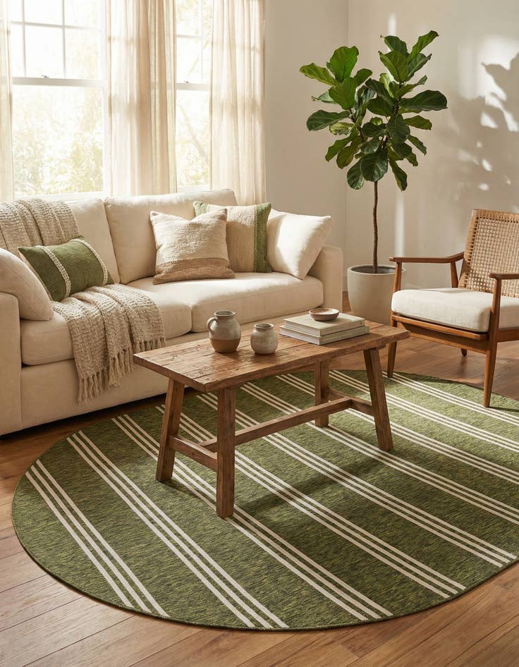 Detail image of 7' 10 x 10'  Washable Jill Zarin Anguilla Indoor / Outdoor Oval Rug