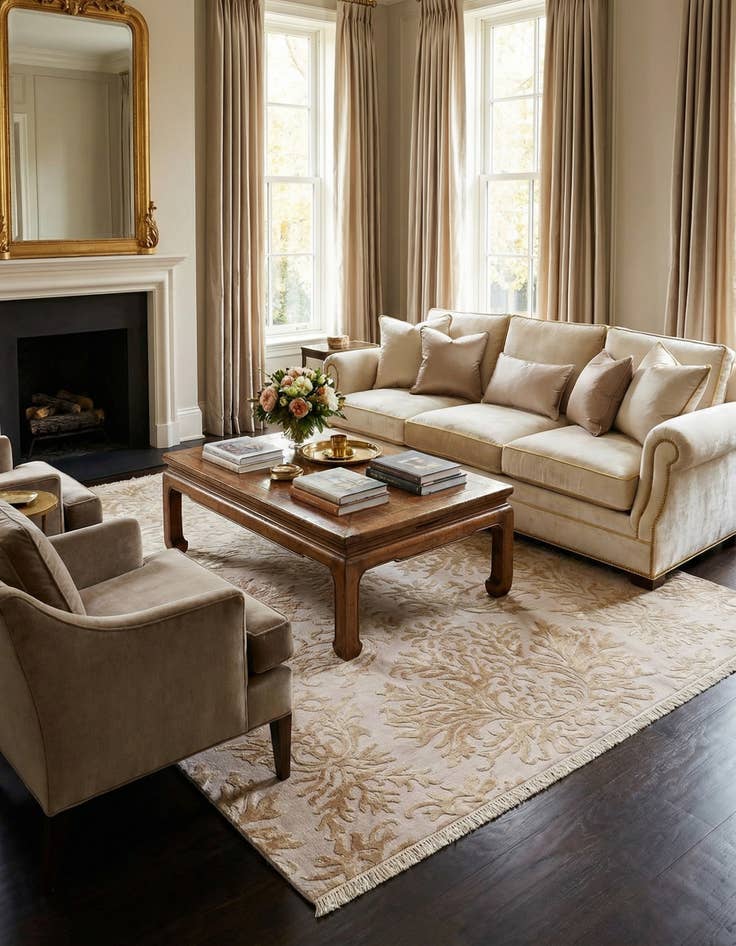 Detail image of 6' 5 x 9' 7  Hand Knotted Darya Wool Rug