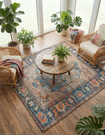7' 10 x 7' 10 Hand Woven Chenille Jute Square Rug