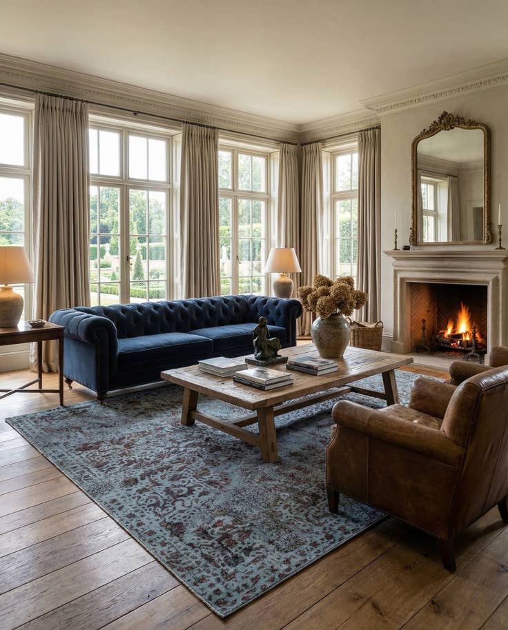 Detail image of 7' 4 x 10' 5 Vintage Royal Wool Rug