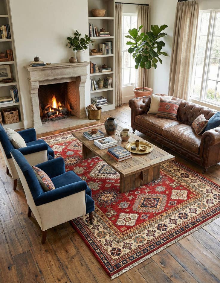 Detail image of 5' 5 x 8' 2 Kazak Wool Rug