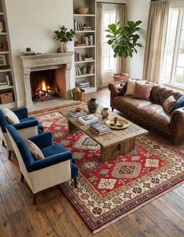 5' 5 x 8' 2 Kazak Wool Rug