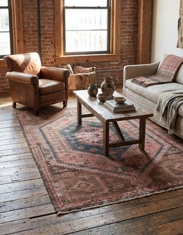 3' 3 x 5' 9 Hand Knotted Ultra Vintage Persian Wool Rug