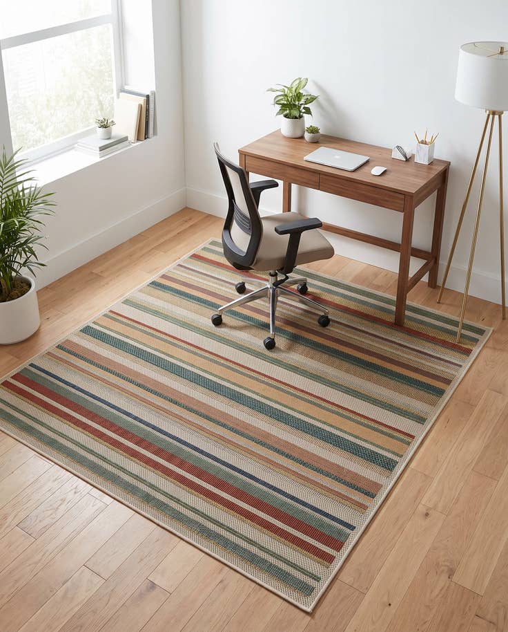 Detail image of 6' x 6' Easy-Clean Baja Indoor / Outdoor Square Rug