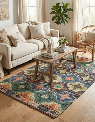 5' 1 x 8' Chenille Jute Rug