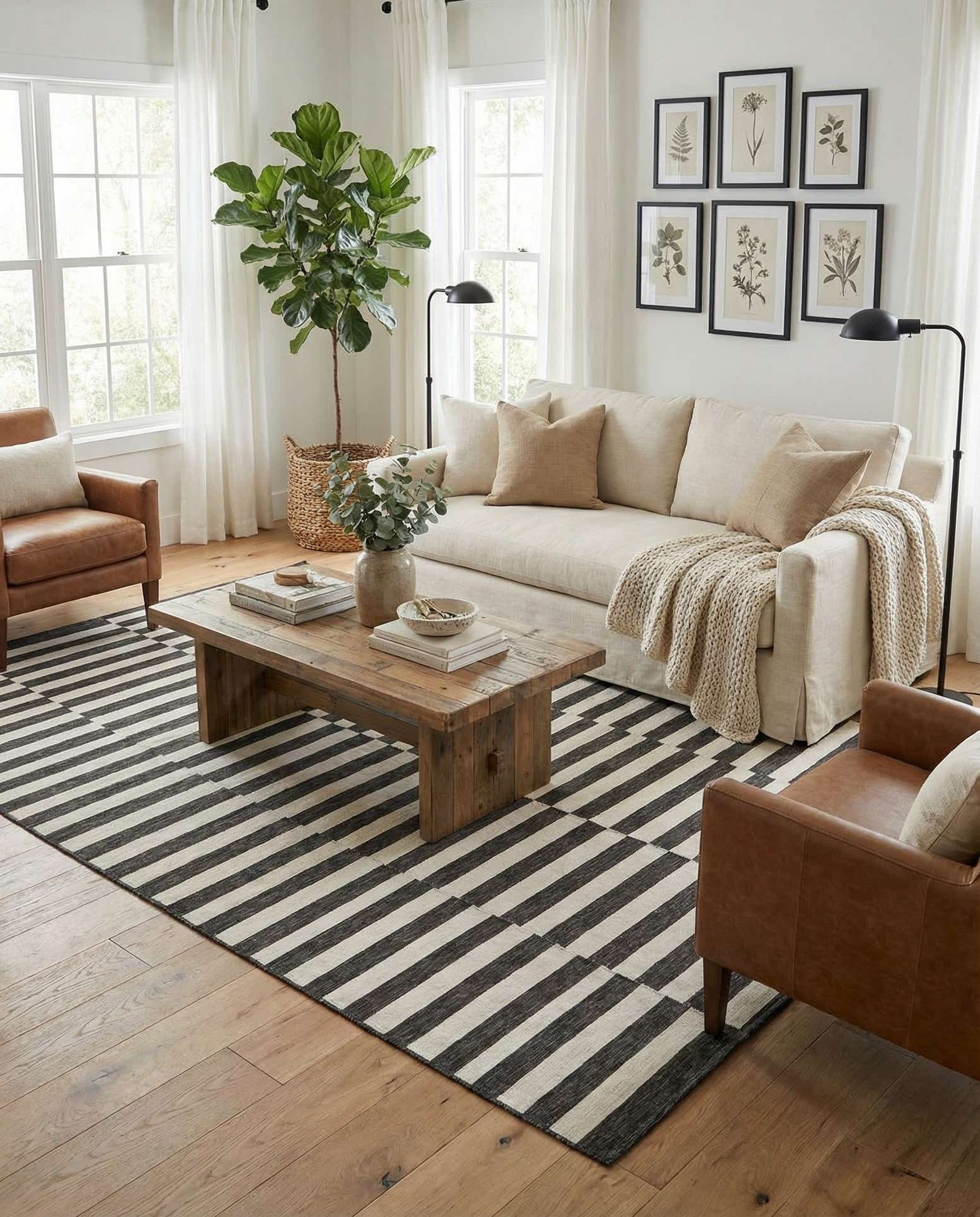 10' 8 x 10' 8 Easy-Clean Ribbon Indoor / Outdoor Square Rug