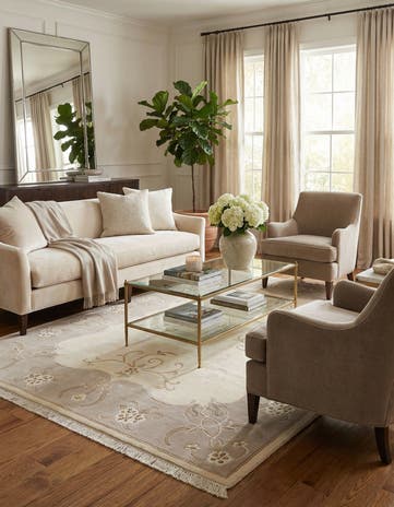 4' 11 x 6' 6 Hand Knotted Darya Wool Rug