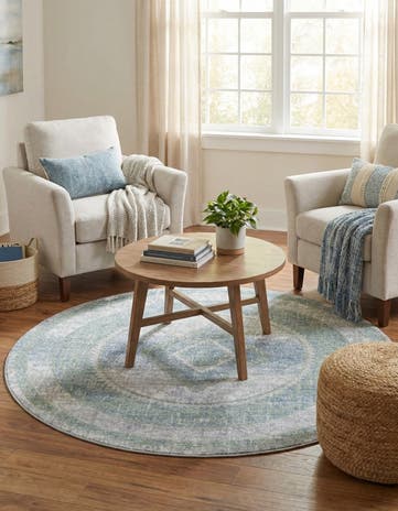 5' 3 x 5' 3 Kamala Washable Round Rug