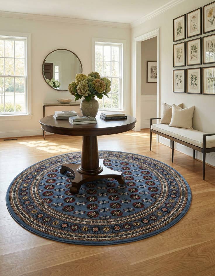 Detail image of 7' 10 x 7' 10 Bokhara Round Rug